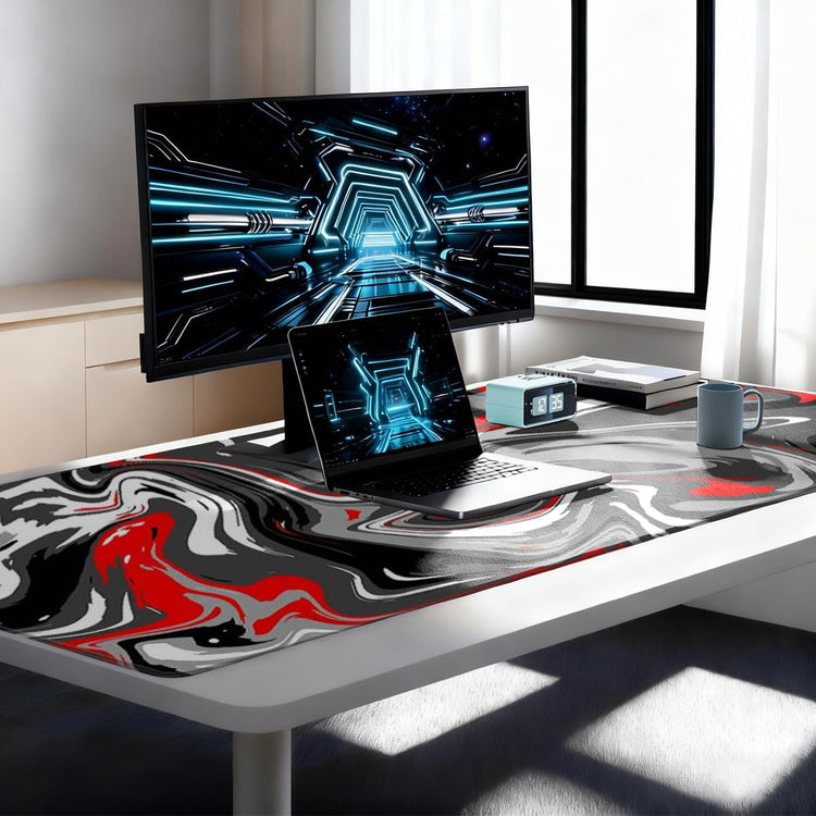 Large Gaming Mouse Pad Extended Desk Mat with Non Slip Stitched Edge