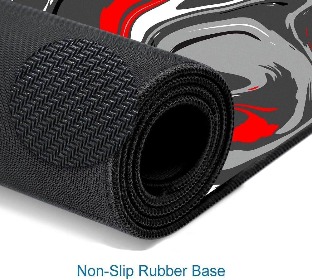 Large Gaming Mouse Pad Extended Desk Mat with Non Slip Stitched Edge
