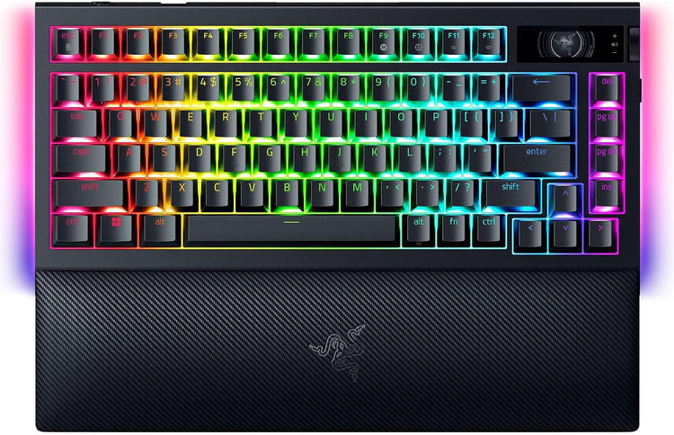 Razer Blackwidow V4 Pro 75% Wireless Gaming Keyboard, Orange Switches