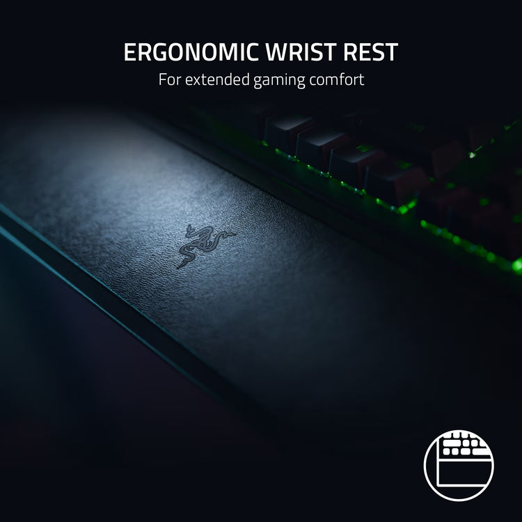 Blackwidow V3 Full Size Mechanical Gaming Keyboard for PC, Chroma RGB, Wrist Rest, Black