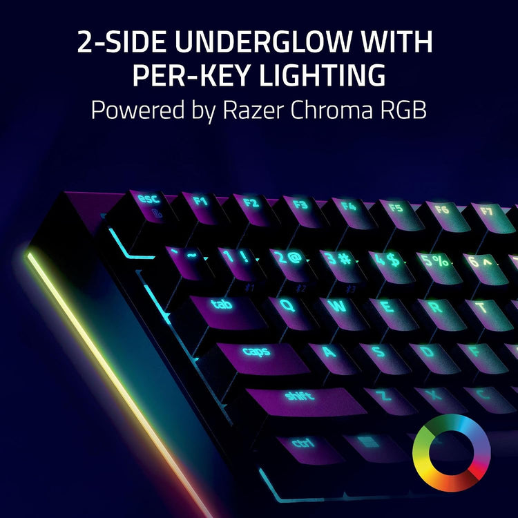 Razer Blackwidow V4 Pro 75% Wireless Gaming Keyboard, Orange Switches