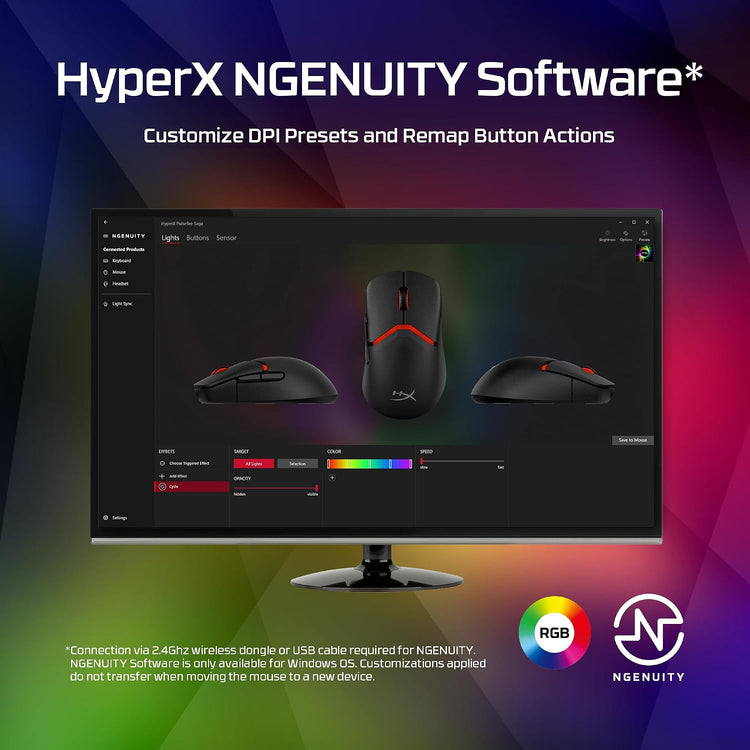 Pulsefire Saga Pro – Wireless Gaming Mouse for PC, Modular Design, Interchangeable Parts, 4K Polling, 72G Lightweight Frame, Wireless, Instant Pair, Black
