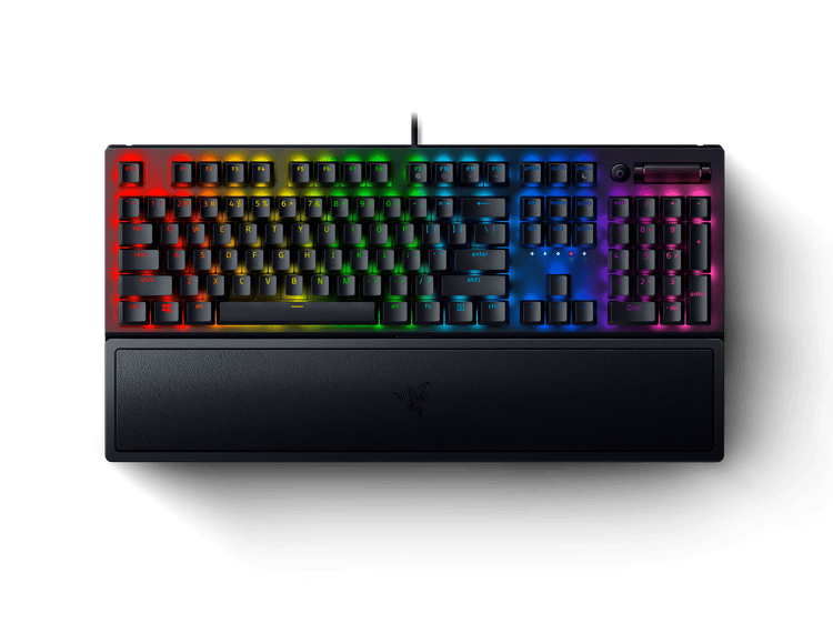 Blackwidow V3 Full Size Mechanical Gaming Keyboard for PC, Chroma RGB, Wrist Rest, Black