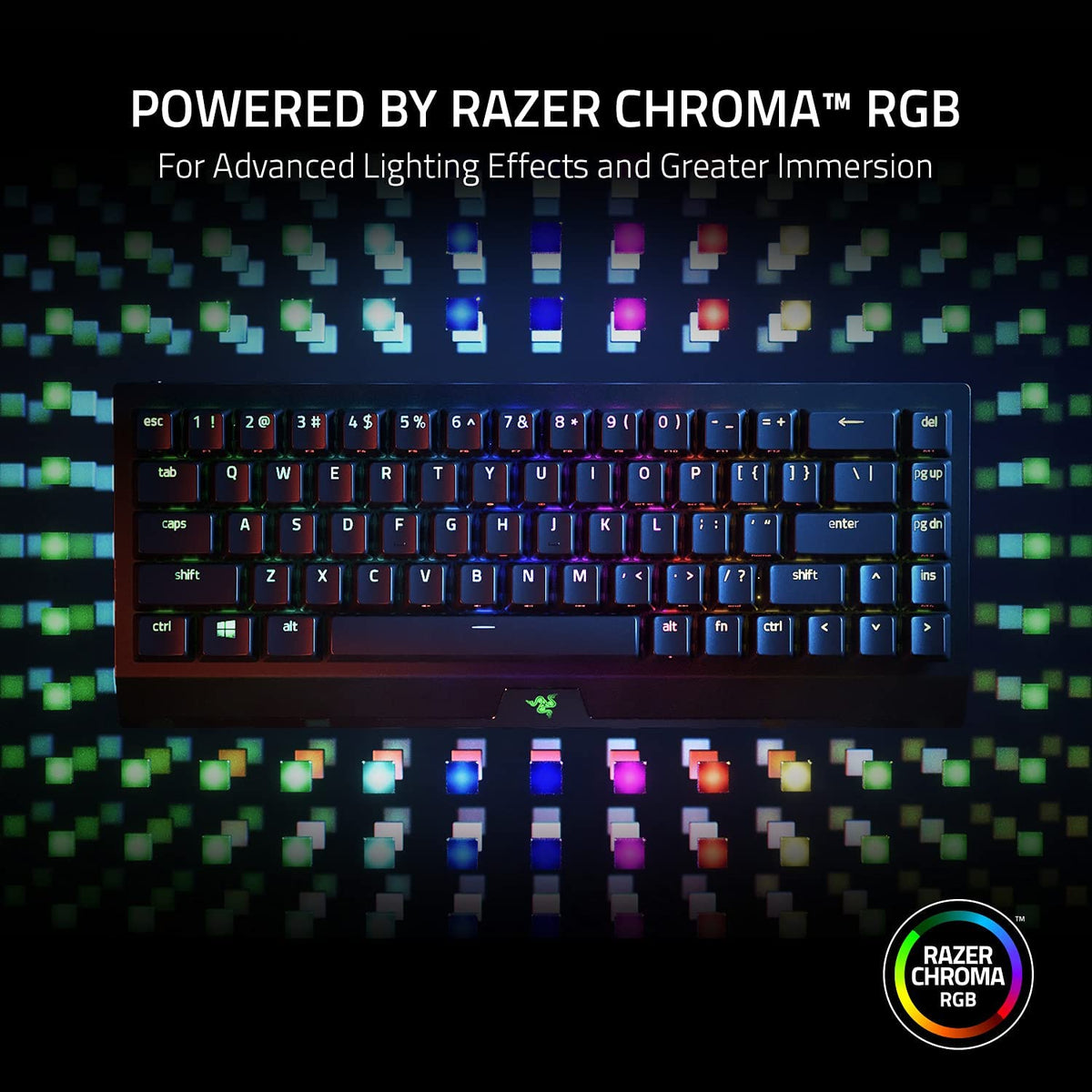 Razer Blackwidow V3 Mini Wireless Mechanical Gaming Keyboard, Yellow Switch
