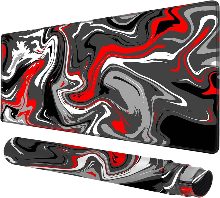 Large Gaming Mouse Pad Extended Desk Mat with Non Slip Stitched Edge