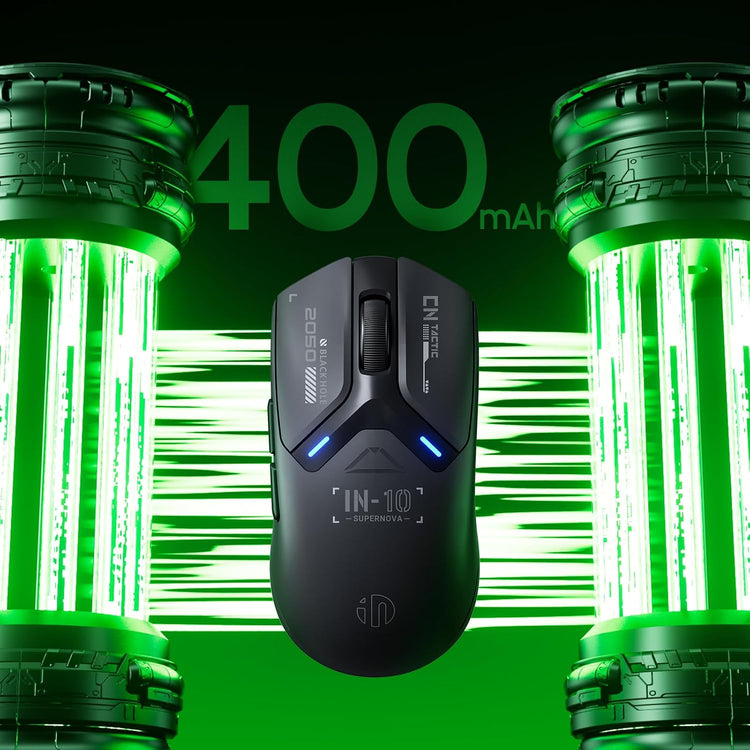 IN10P Lightweight Wireless Gaming Mouse, Tri-Mode Wireless Mouse